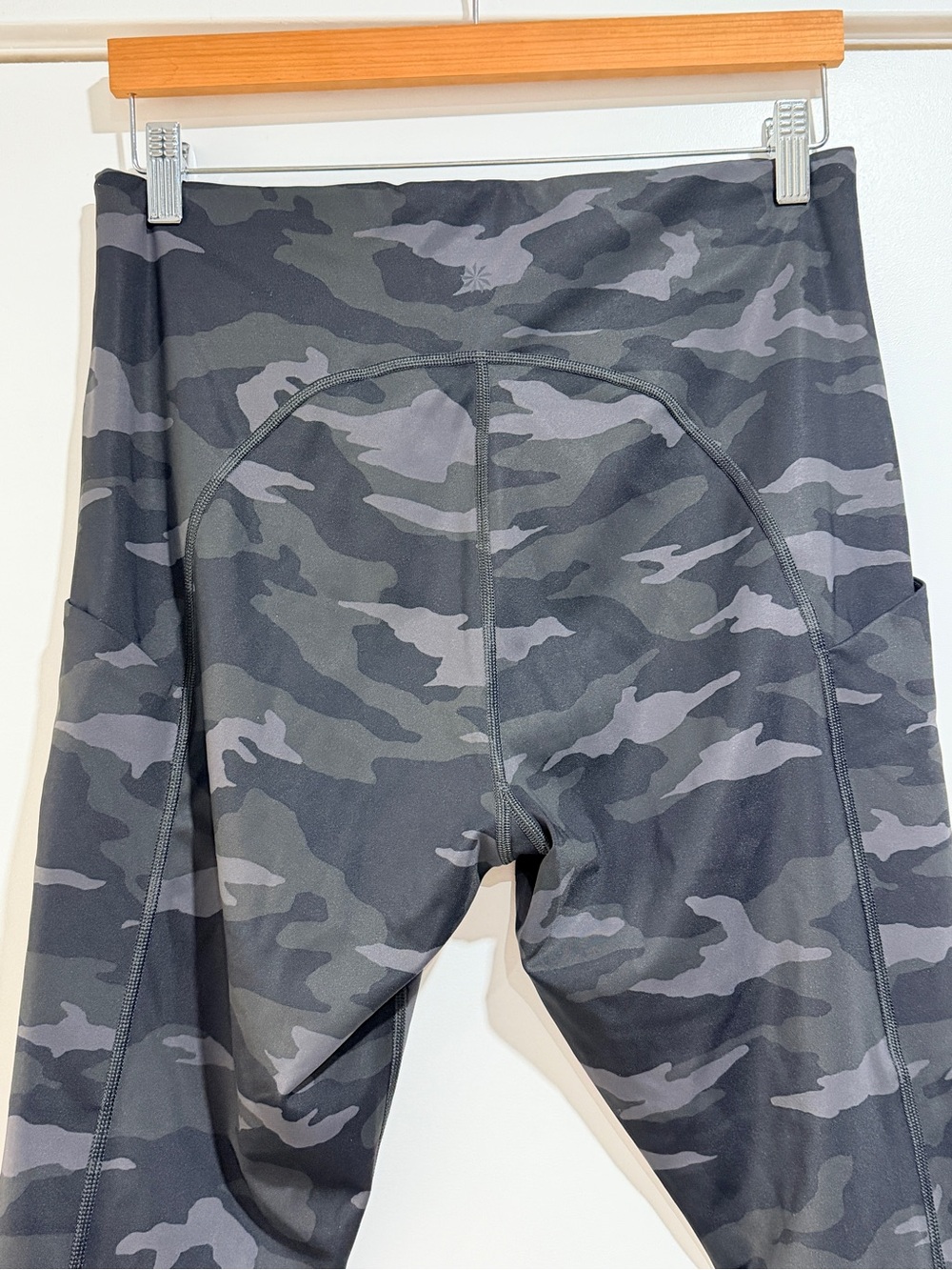 Athleta Camo Leggings - Gray & Charcoal & Faint Army Green